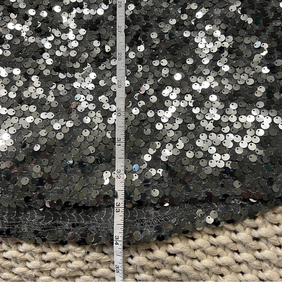 Express Sequined Gray Mini Dress - Picture 4 of 7